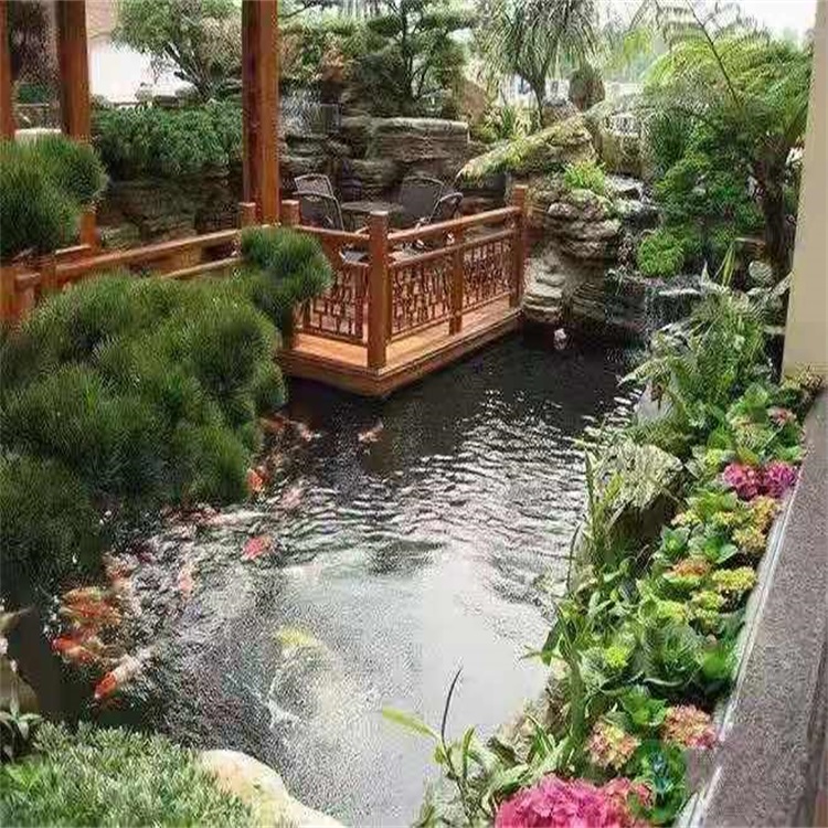 富阳院子小鱼池假山设计